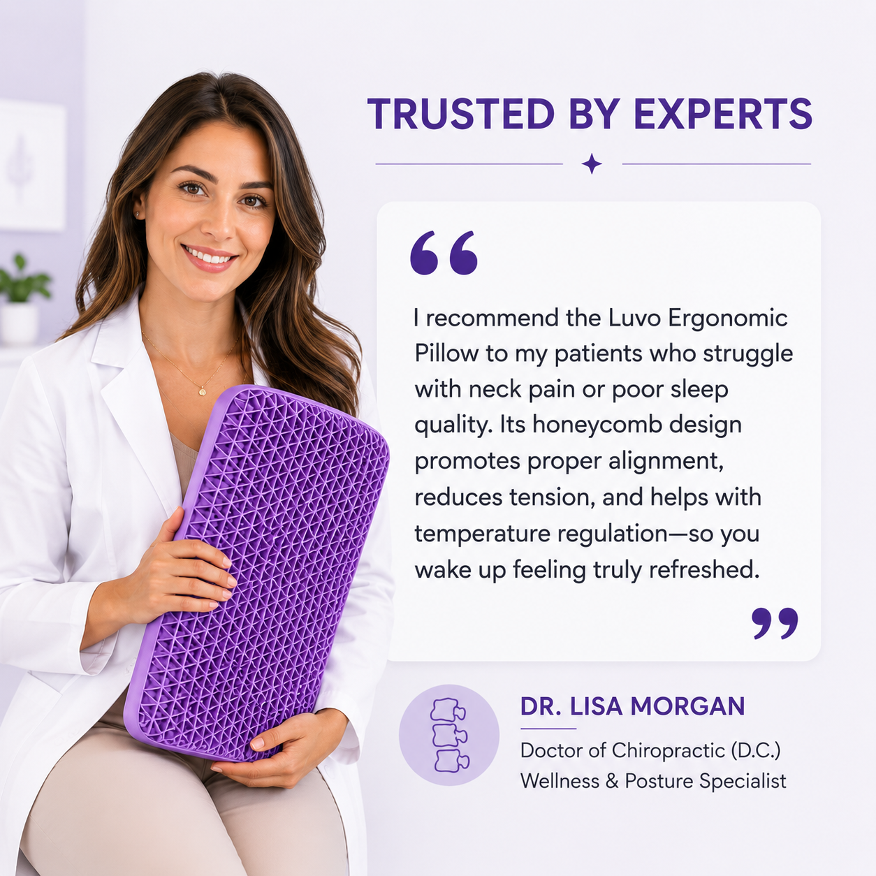 Luvo™ Ergonomic Grid Pillow