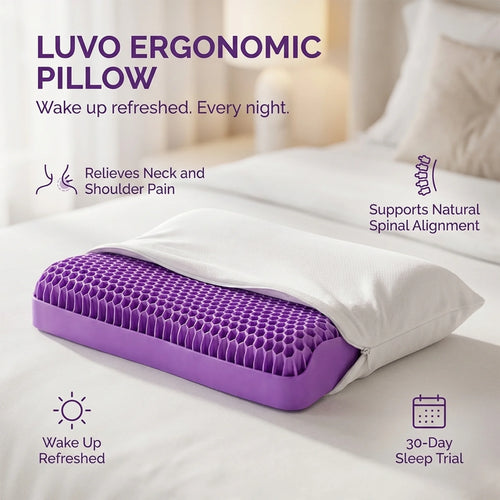 Luvo™ Ergonomic Grid Pillow